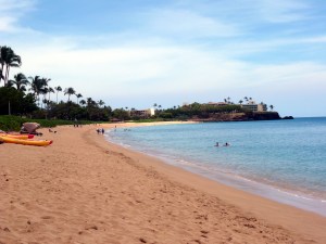 Our resort's beach on Maui