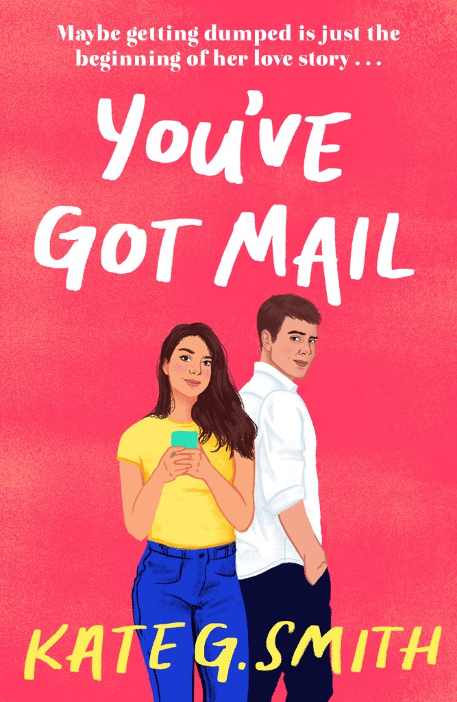 Cover of You've Got Mail, a man and a woman. The woman is holding a phone,