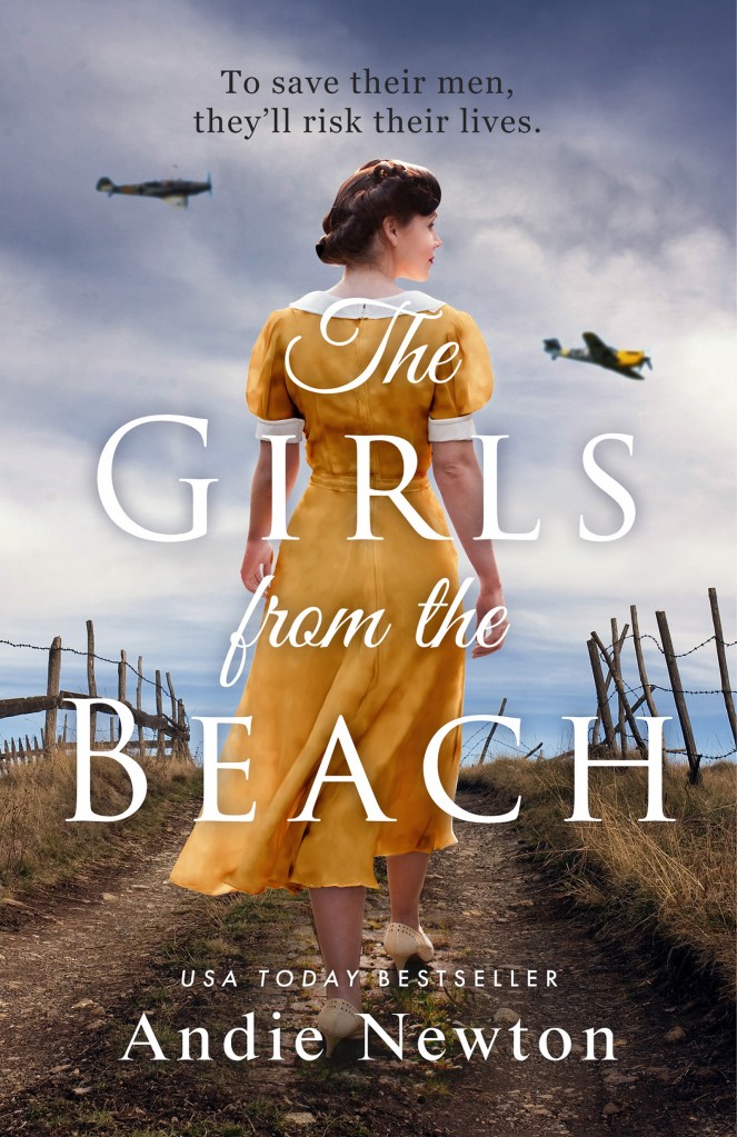 Cover for The Girls from the Beach
Woman in 1940s yellow dress walking towards a beach that is bordered by a barbed wire fence.